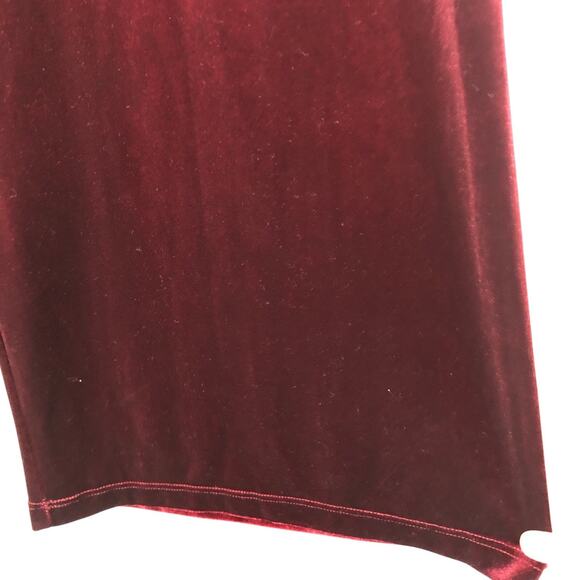 Max Studio London NWT Women's Wide Leg Velour Mid Rise Trousers in Wine Size XL - Picture 2 of 9